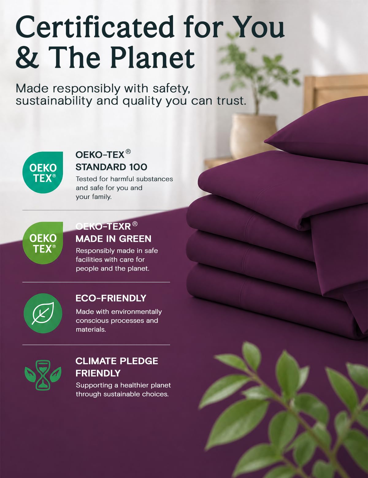 LuxClub color options display showing multiple hues to match bedroom decor