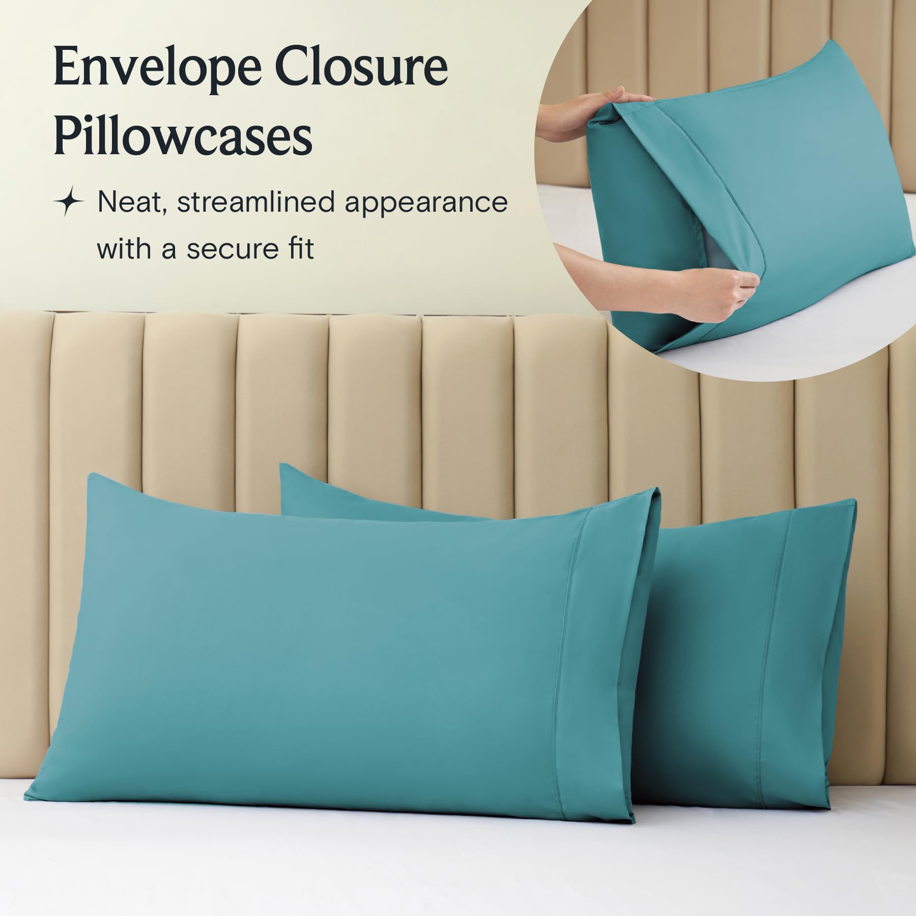 LuxClub color selection fanned out displaying variety for easy bedroom coordination