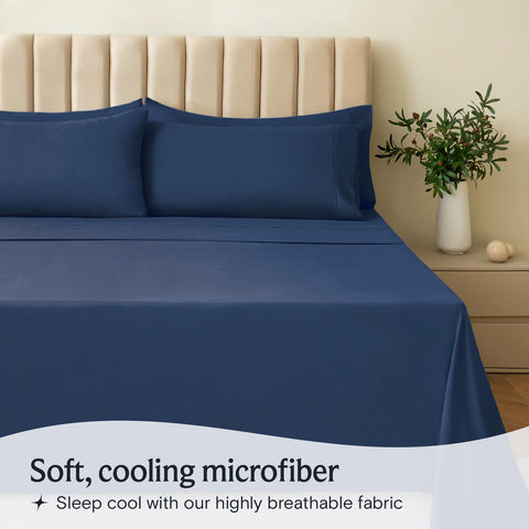 LuxClub double-brushed microfiber texture close-up showing silky softness benefit
