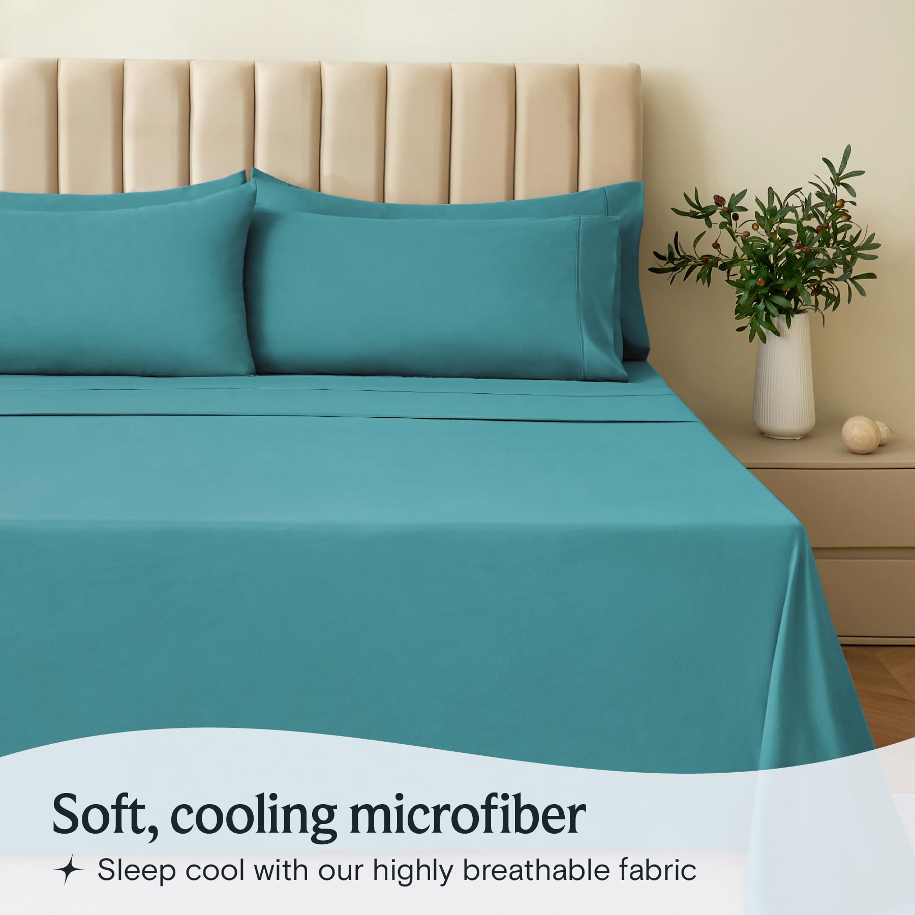 LuxClub microfiber close-up texture revealing soft double-brushed finish for comfort