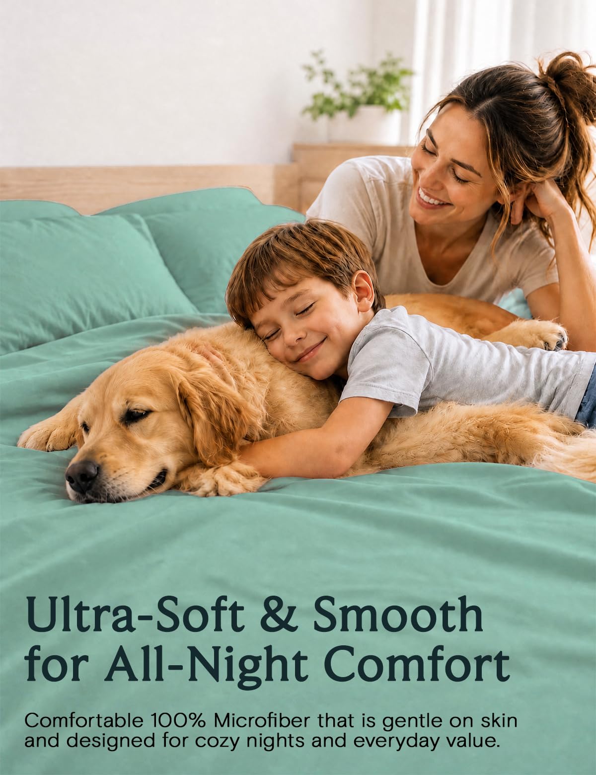 LuxClub fitted sheet deep pocket close-up, shows secure fit on thick mattresses