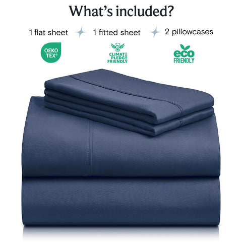 LuxClub fitted sheet deep 18-inch pocket close-up highlighting secure fit benefit