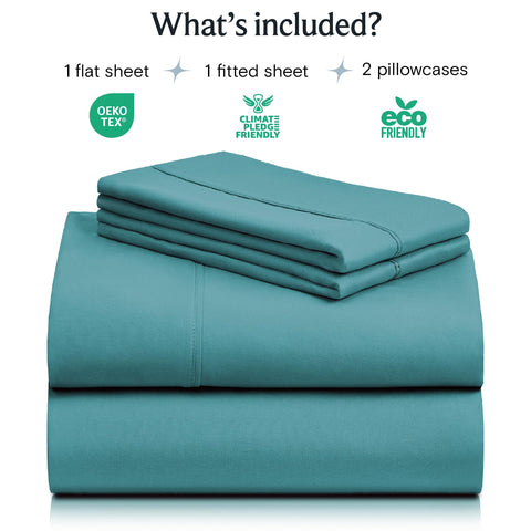 LuxClub fitted sheet deep pocket detail demonstrating 18-inch fit and secure hold