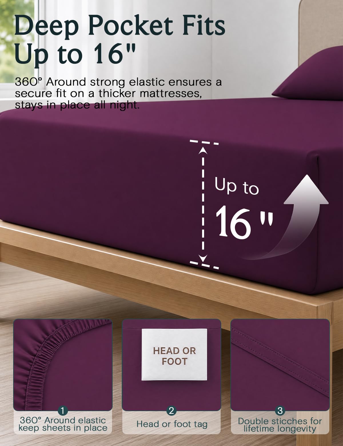 LuxClub flat sheet close-up texture that highlights cooling softness