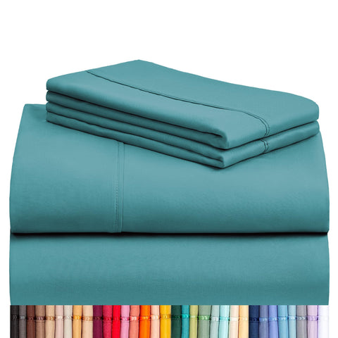 LuxClub front packaging showing queen sheet set and clear labeling for easy selection