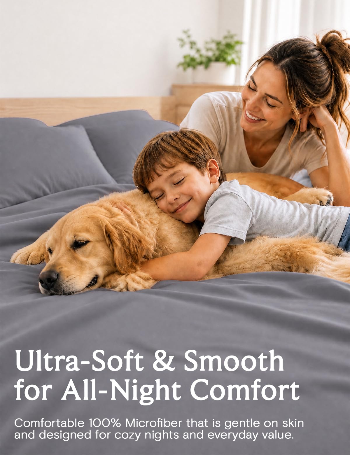 LuxClub fitted sheet deep pocket close-up highlighting secure 18-inch fit