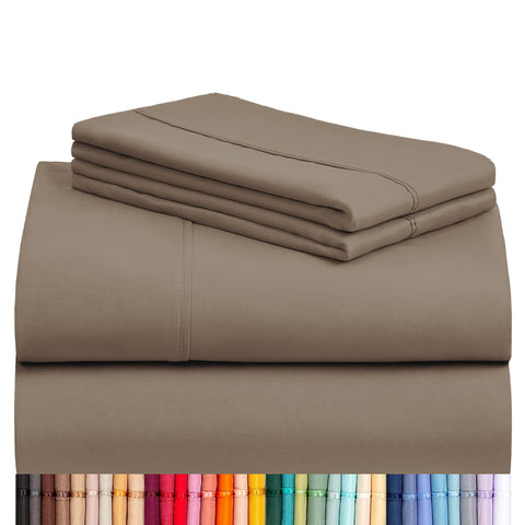 LuxClub king set front packaging showing included pieces and benefits