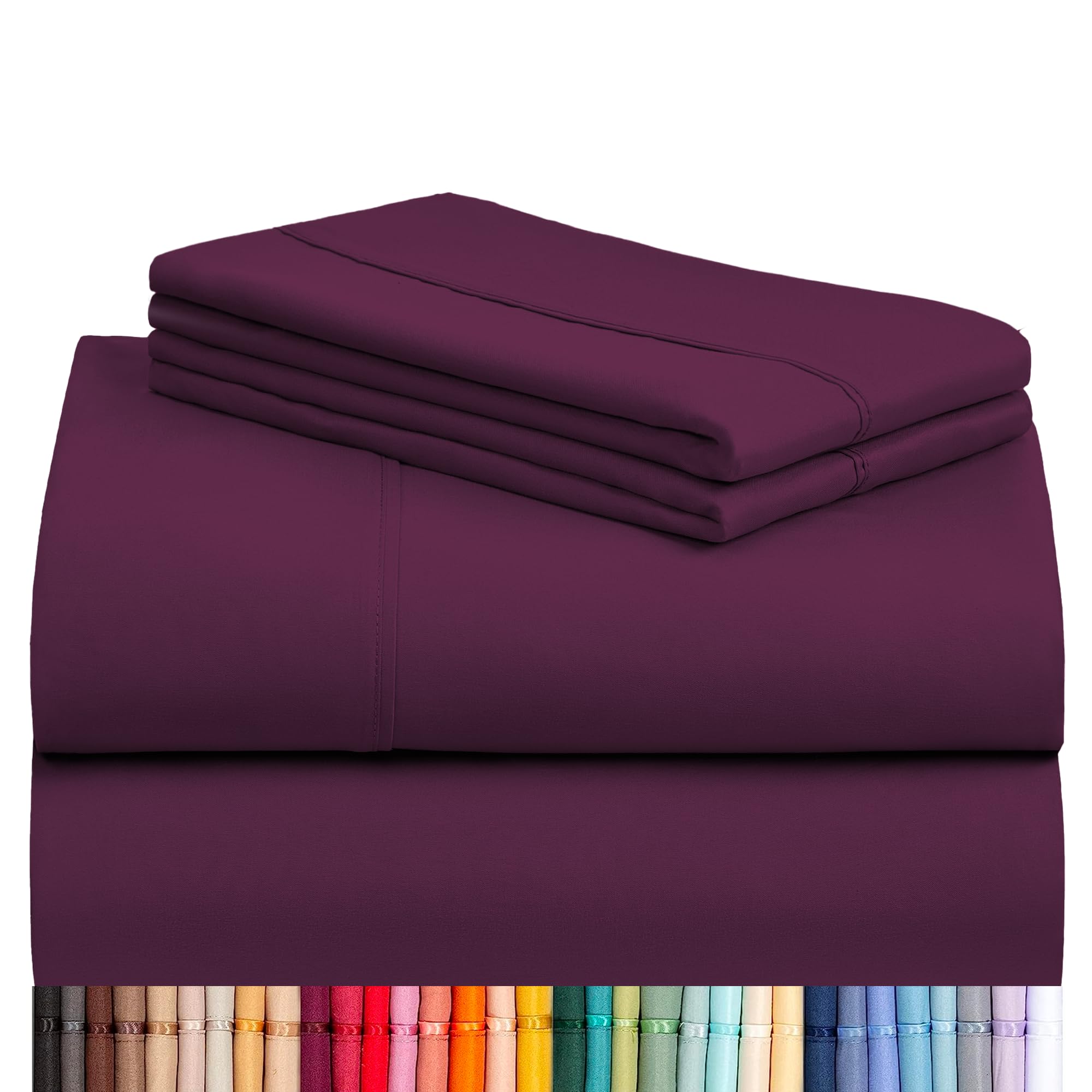 LuxClub king sheet front packaging showing complete 4PC set and benefits