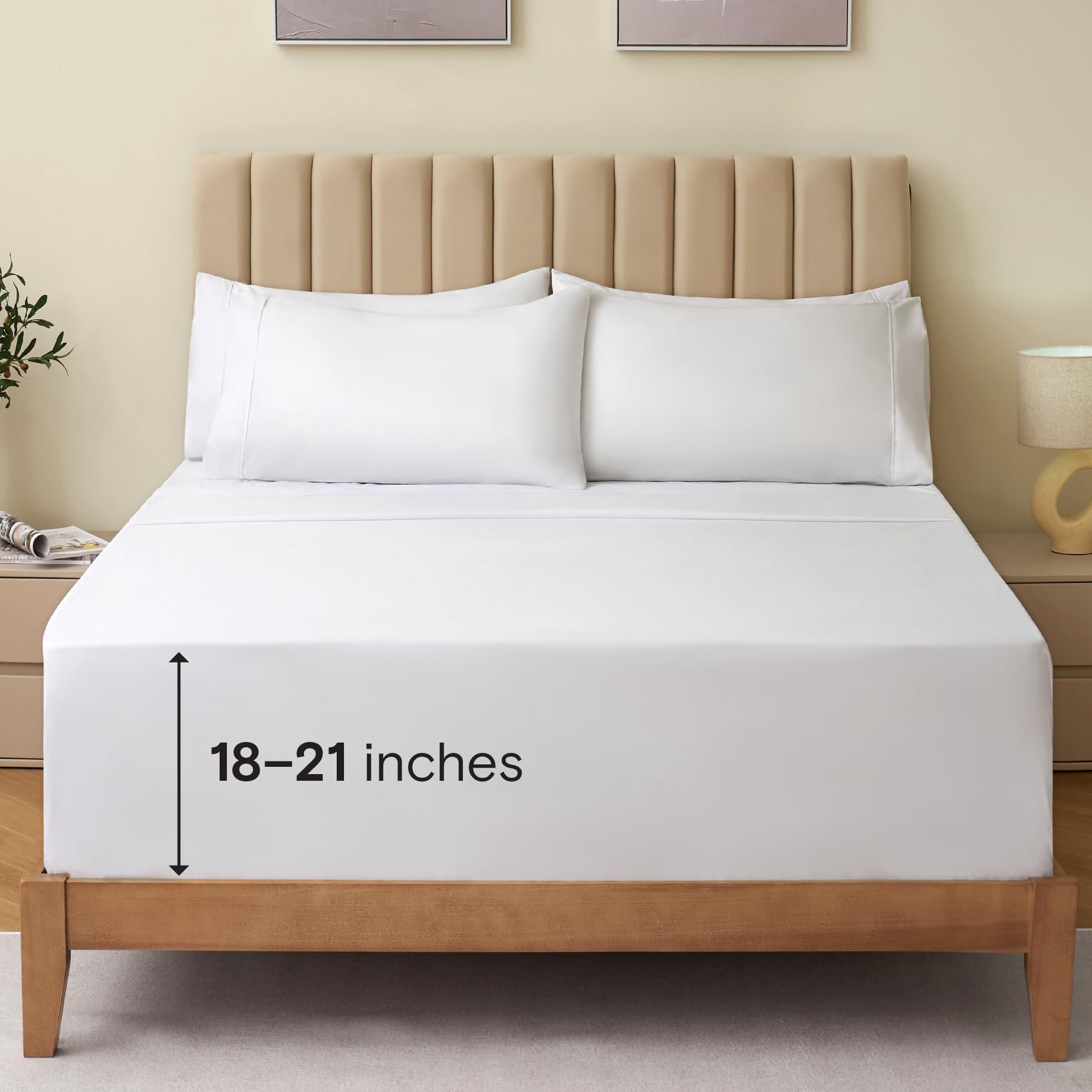 LuxClub king sheet set front view showing full set and neat presentation benefit comfort