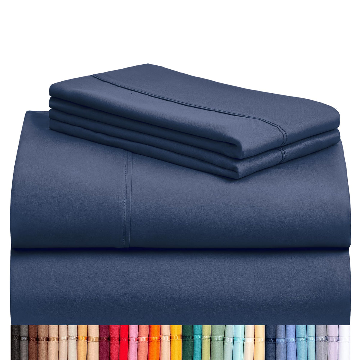 LuxClub king sheet set front packaging showing included pieces and softness benefit