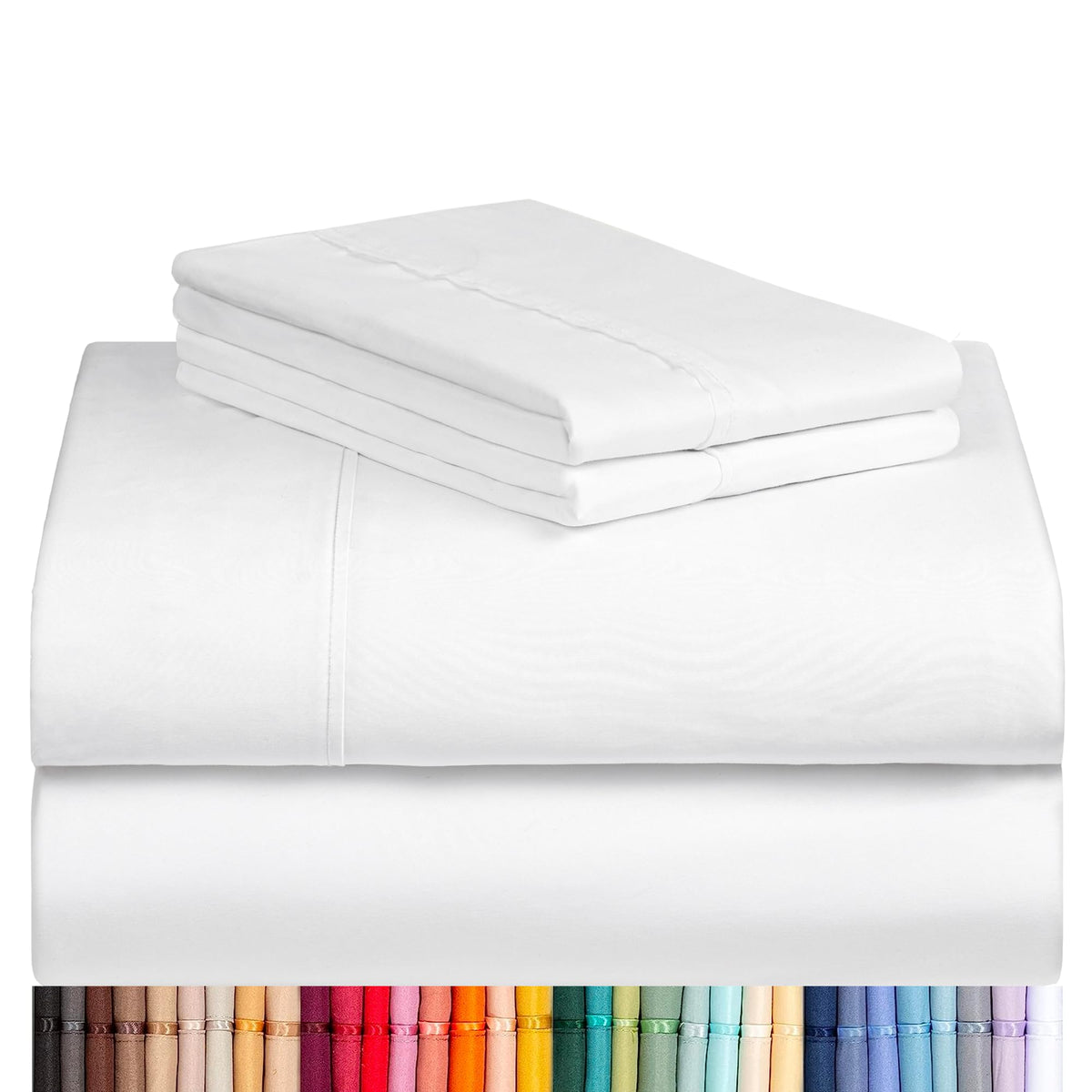 LuxClub front packaging showing king sheet set and contents for easy choice