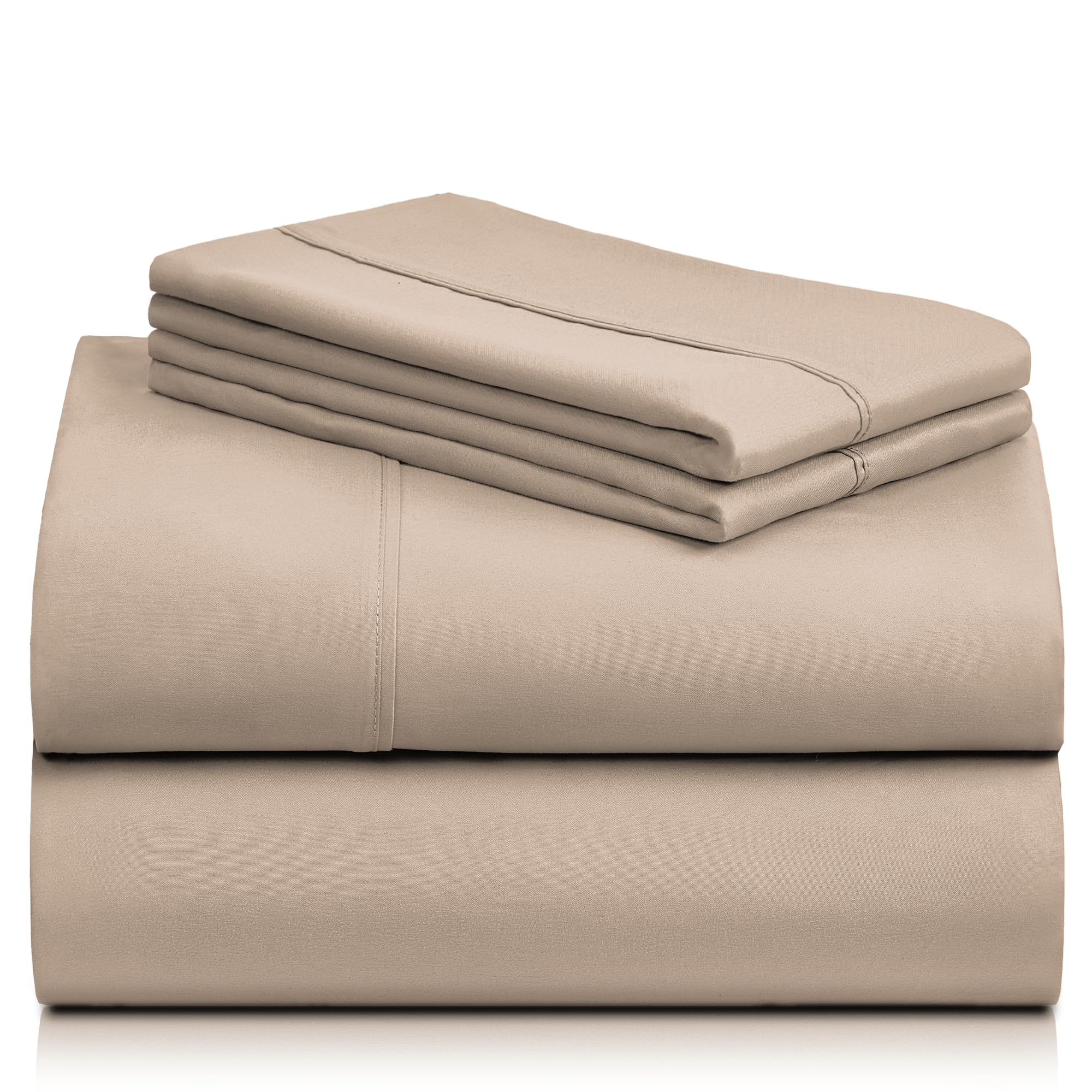 LuxClub sheets in bedroom lifestyle scene demonstrating cozy appearance