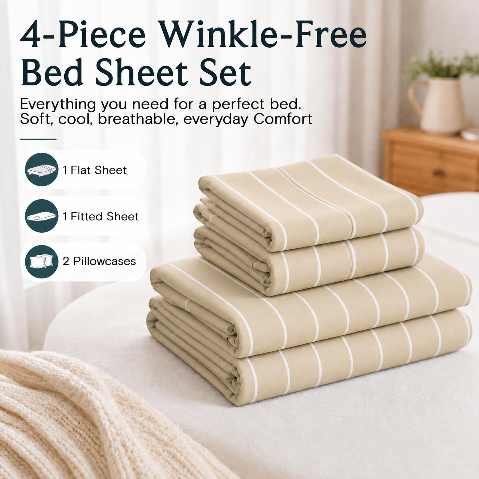 LuxClub bedroom lifestyle setup showing how sheets elevate room style benefit