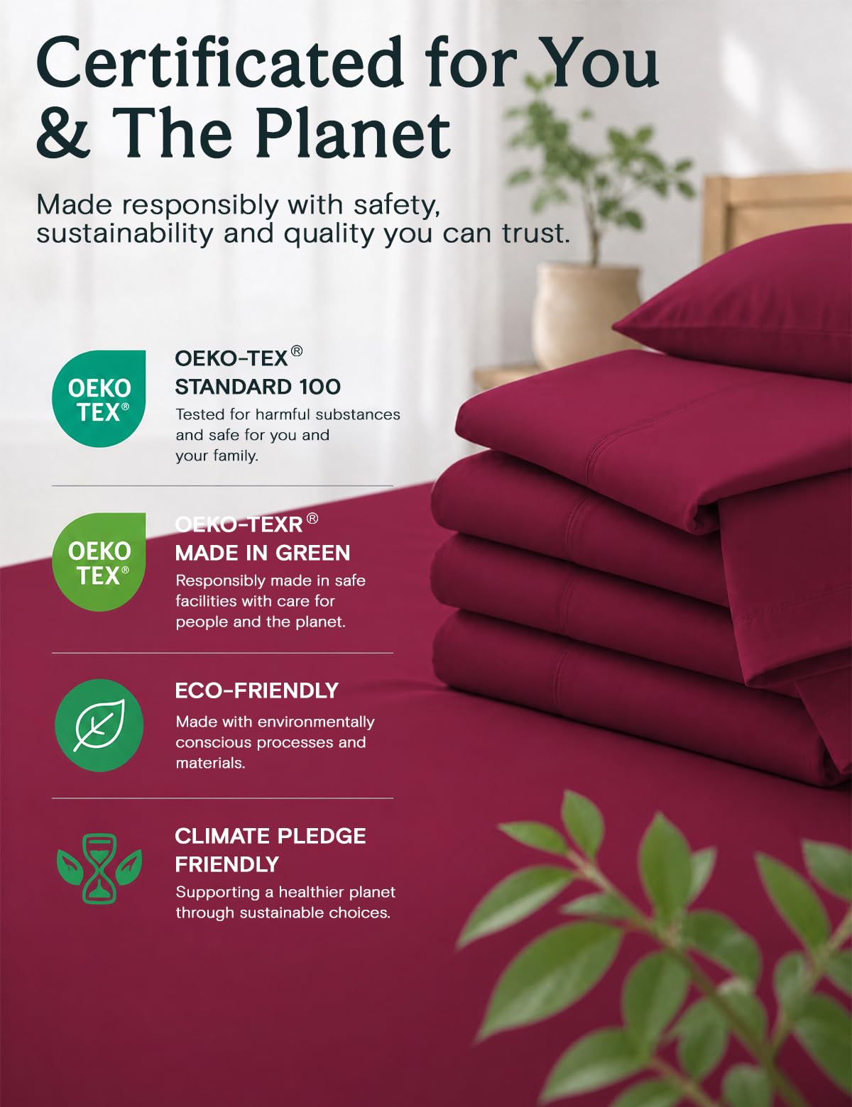 LuxClub color spread showing multiple shades to match bedroom decor choices