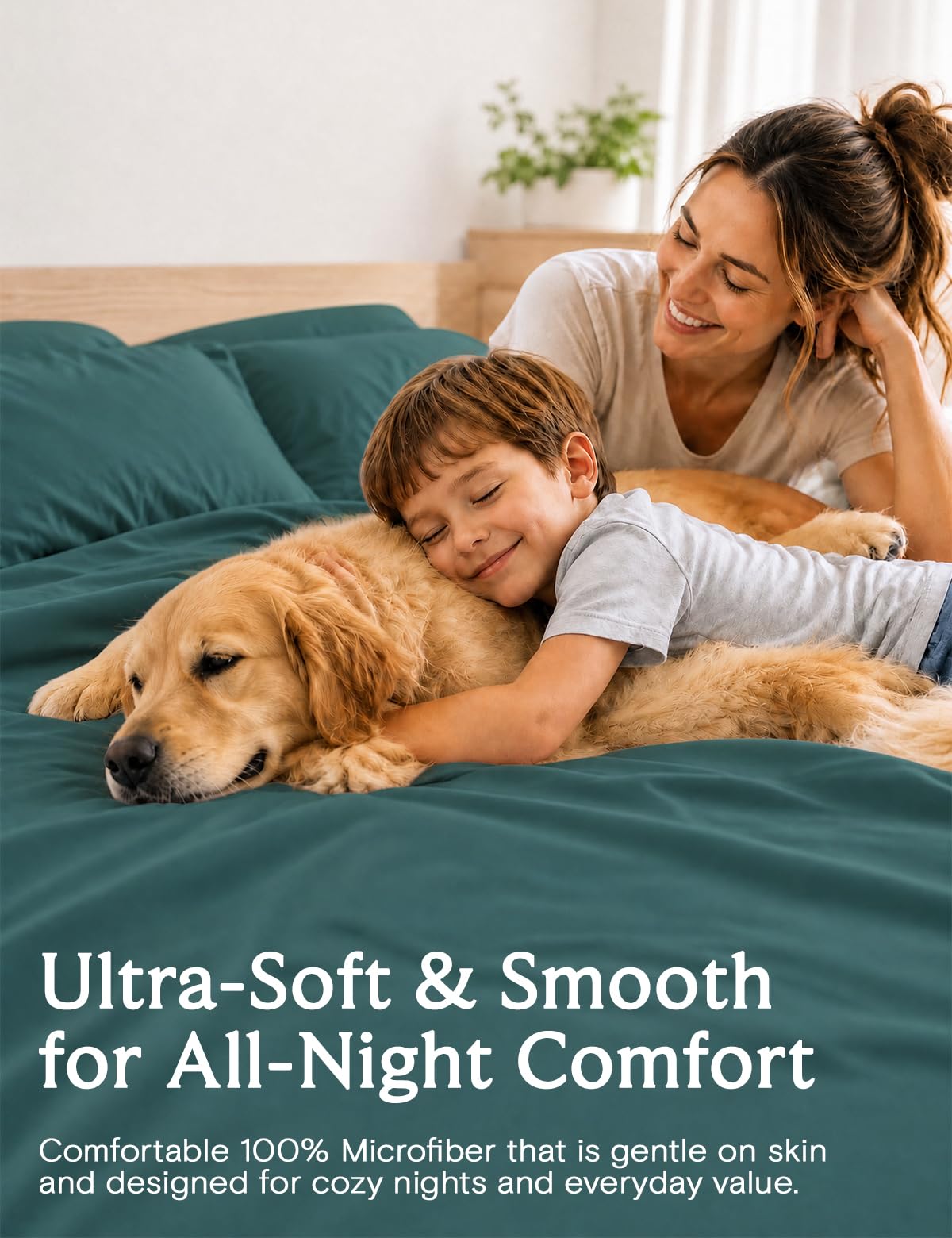 LuxClub fitted sheet deep pocket close-up showing secure fit