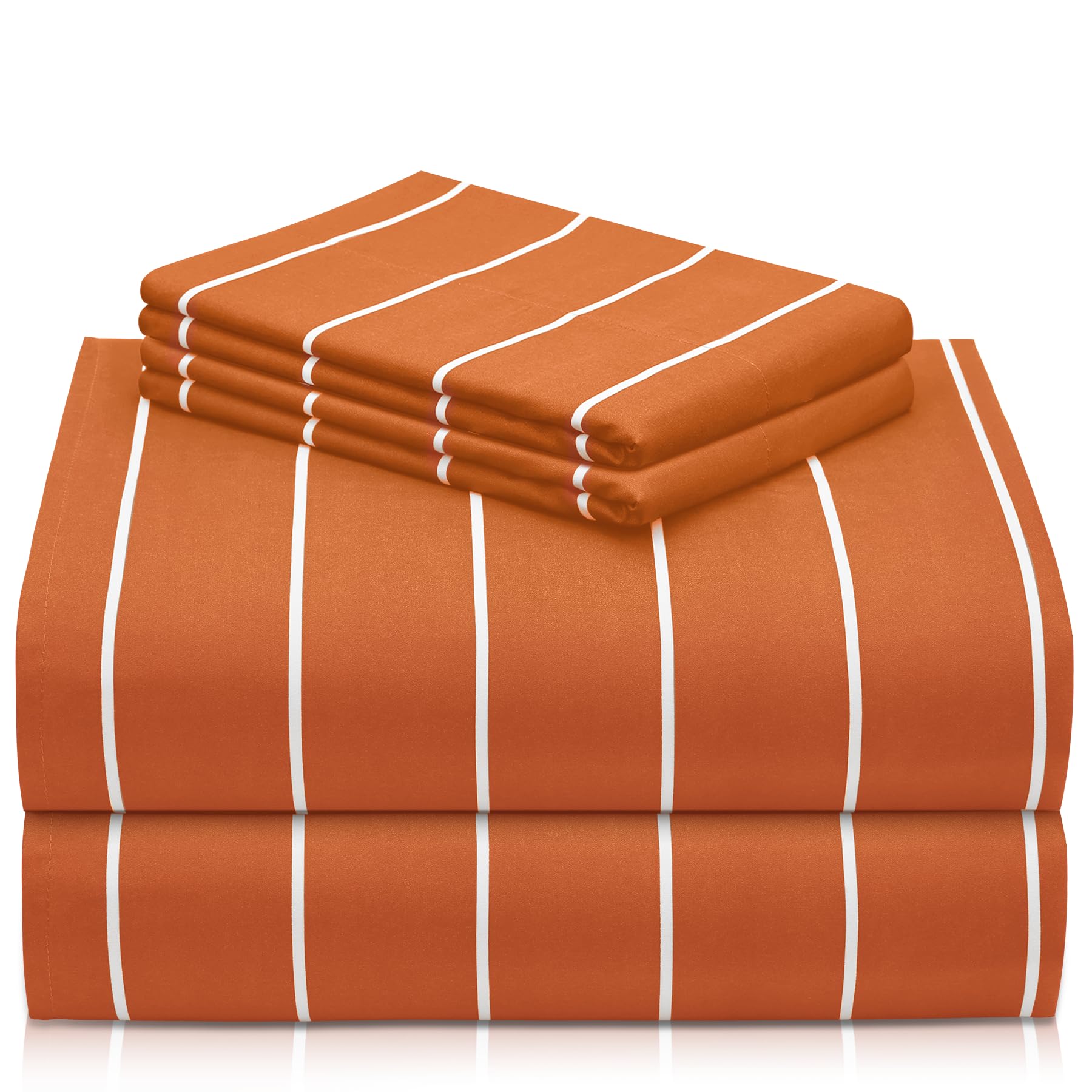 LuxClub front view of queen sheet set showing neat packaging and quality