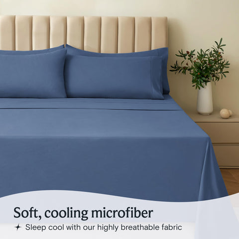 LuxClub macro shot of double-brushed microfiber showing soft breathable texture