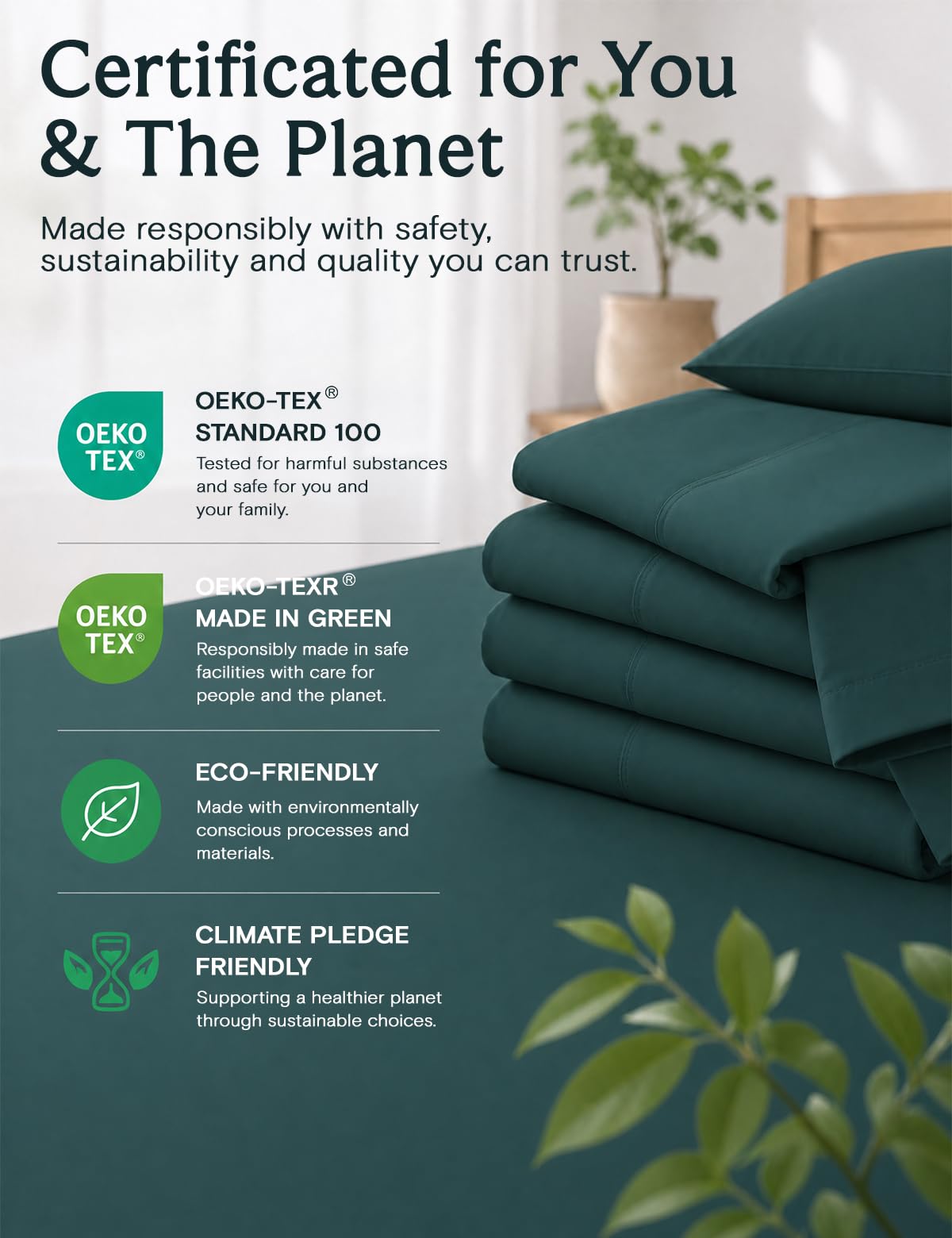 LuxClub sheets scaled on mattress showing 18 inch deep pocket fit