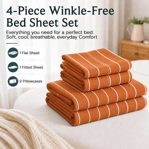 LuxClub fitted sheet on mattress showing scale and snug, wrinkle-free fit