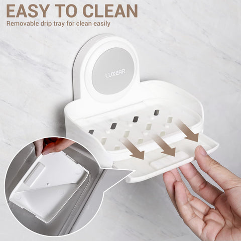LUXEAR removable basket removed for cleaning and easy-wash benefit