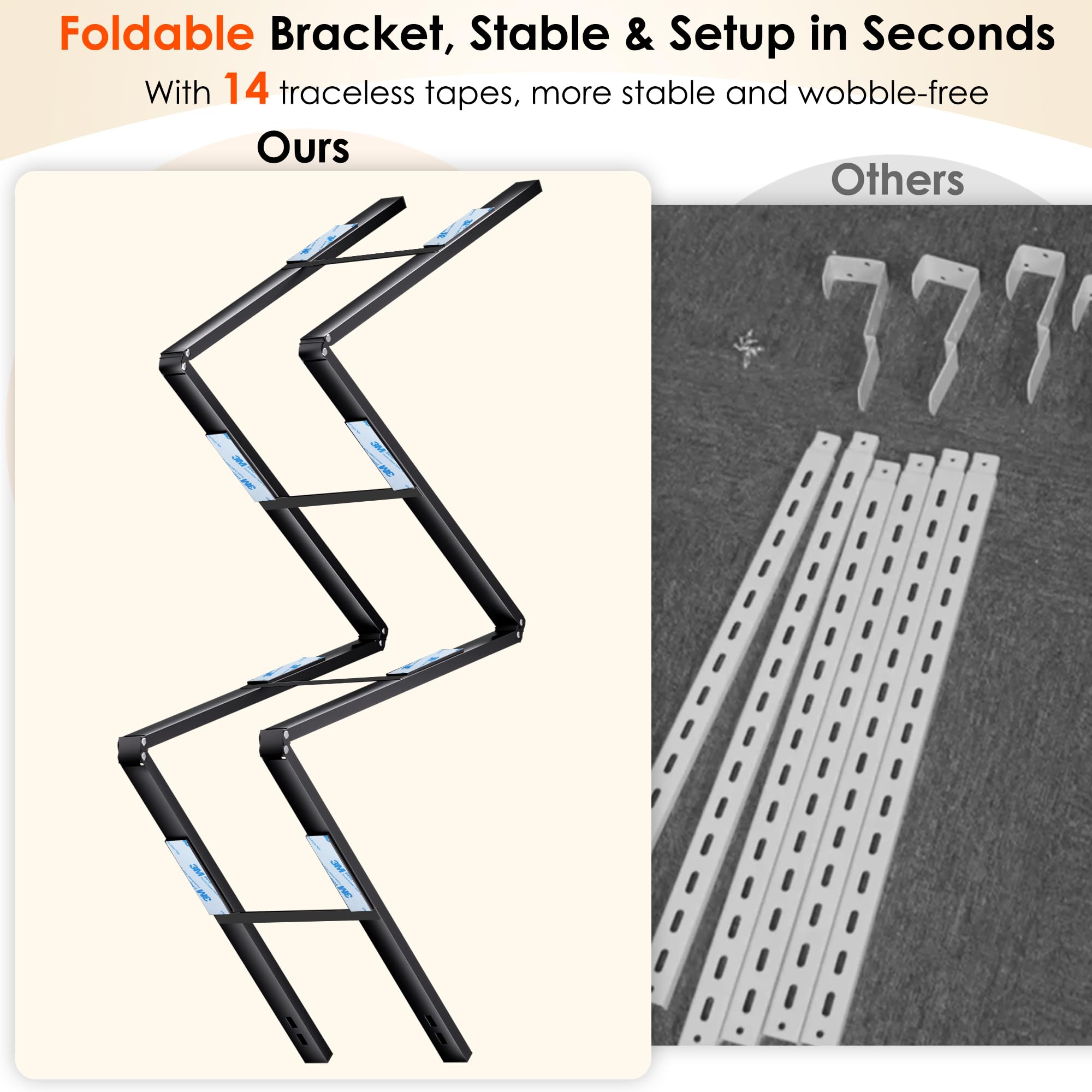 LUXEAR close-up of snap-on basket connection for wobble-free stability
