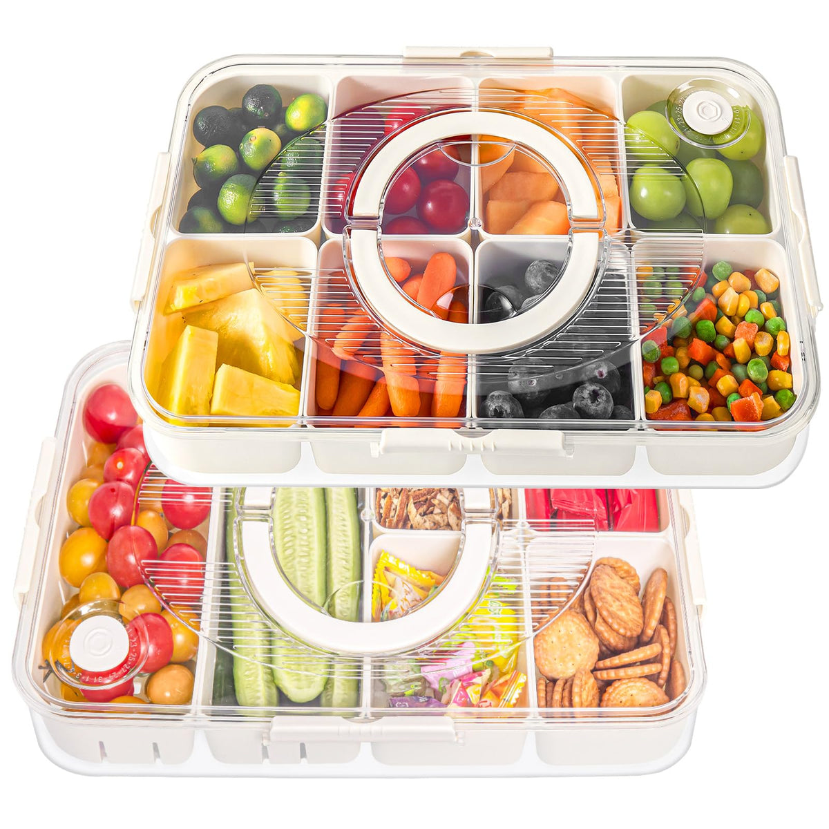 LUXEAR front view with closed lid showing secure lock and clear visibility benefit