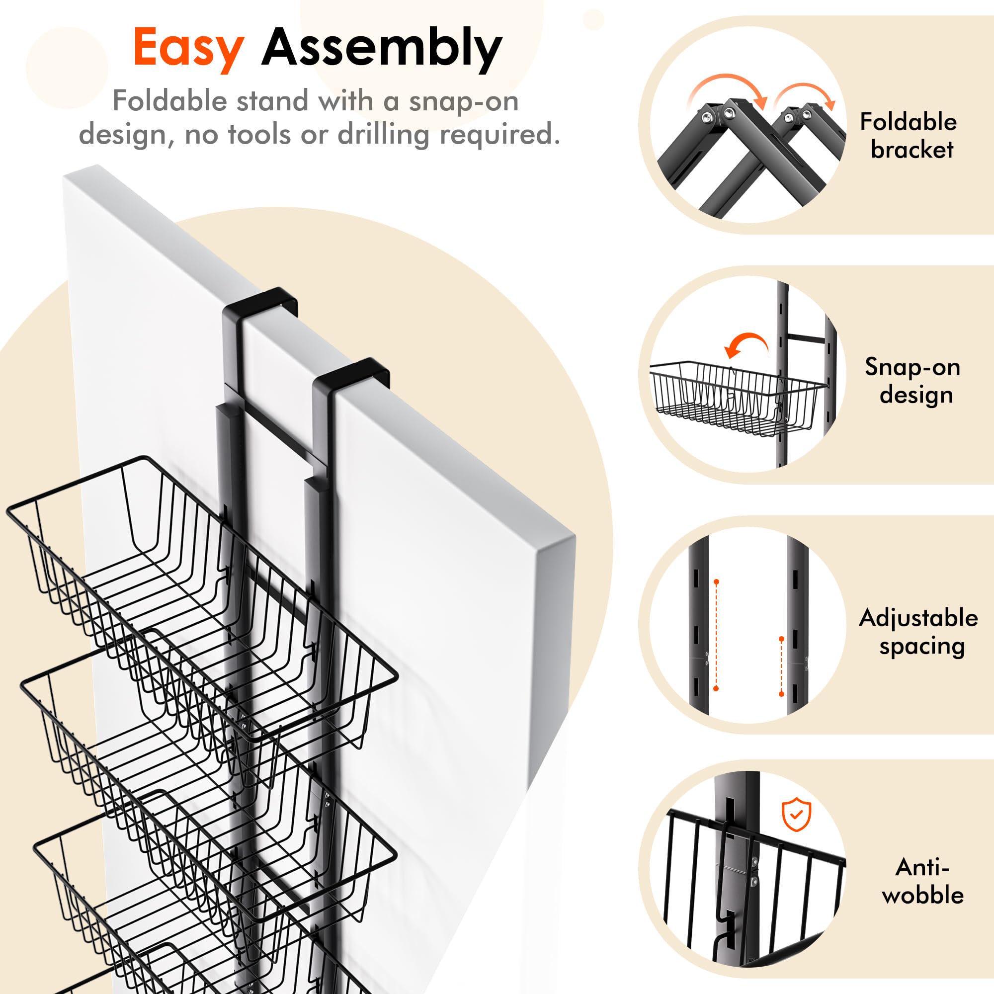 LUXEAR side profile highlighting the foldable bracket for easy setup