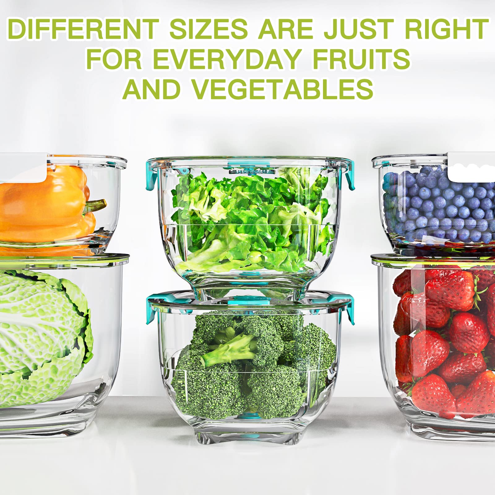 LUXEAR containers beside apples showing scale and capacity benefit