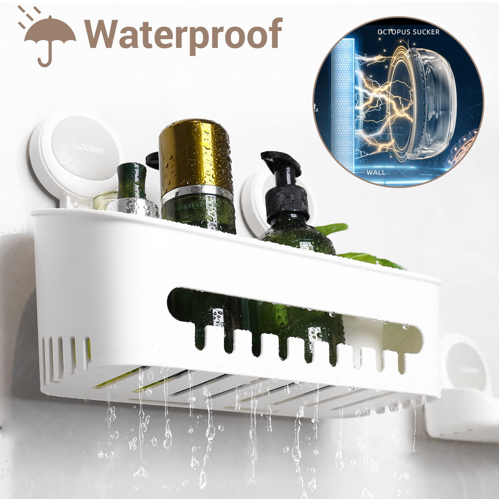 LUXEAR suction cup detail demonstrating strong hold and reliability