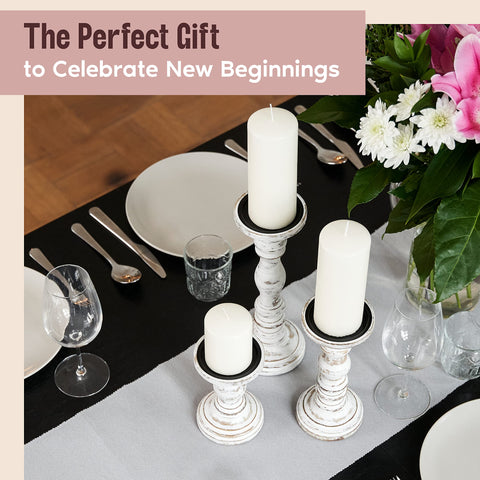 Luxe Designs styled on dining table with greenery highlighting cozy decor appeal