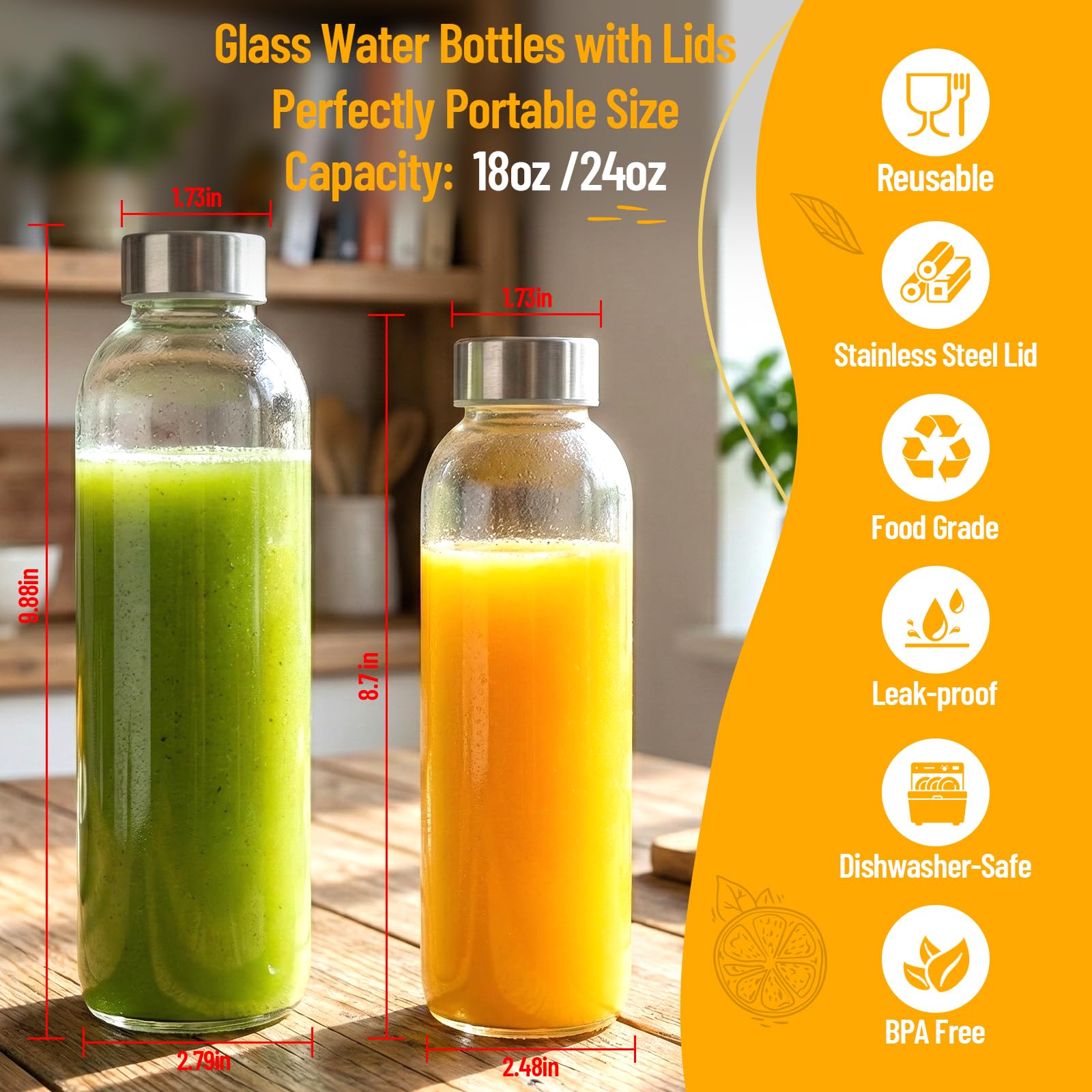 Luxfuel bottles stored in fridge door demonstrating neat, space-saving organization