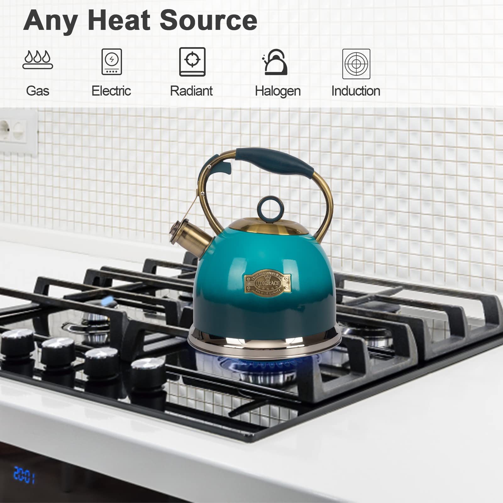 LUXGRACE five-layer metal base close-up for fast even heating benefit