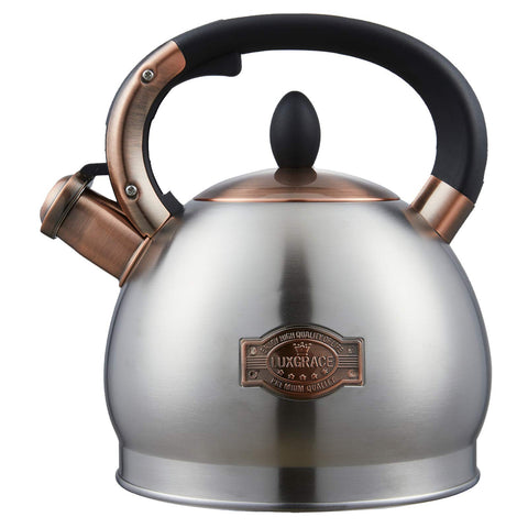 LUXGRACE front view showing polished kettle and capacity benefit