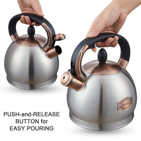 LUXGRACE handle with trigger highlighting safe one-finger pouring