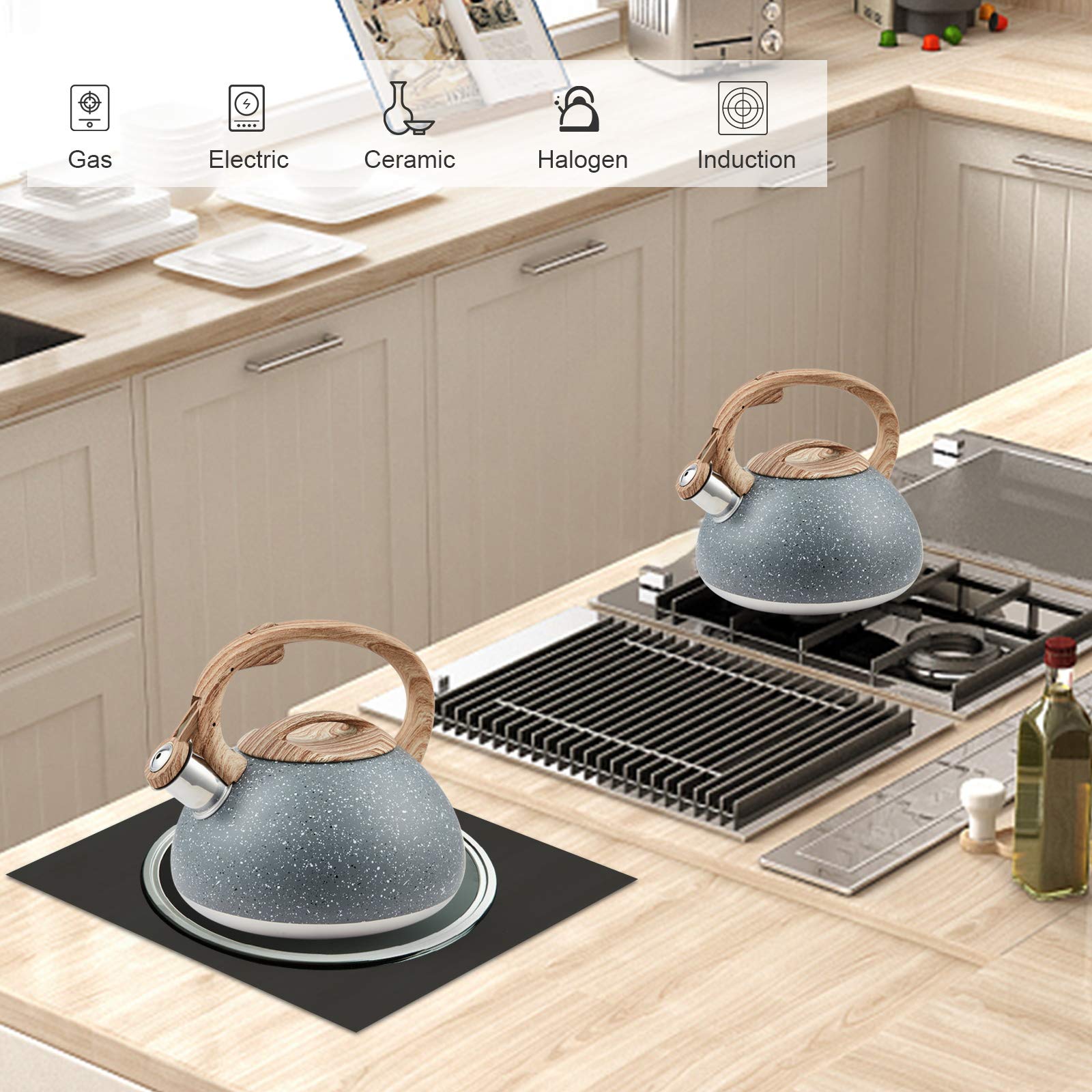 LUXGRACE kettle pouring in kitchen showing fast-boil practical use benefit