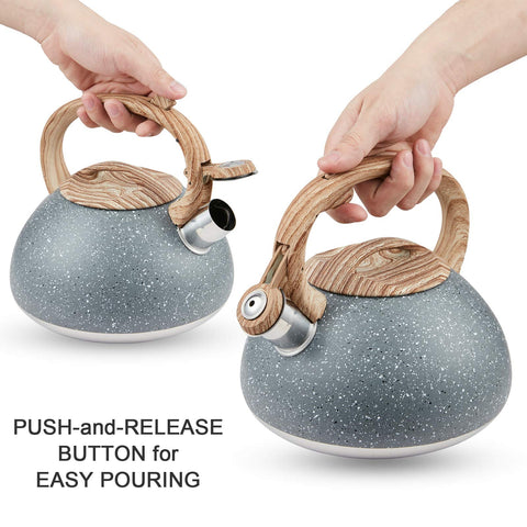 LUXGRACE spout whistle mechanism detail delivering audible boil notification benefit