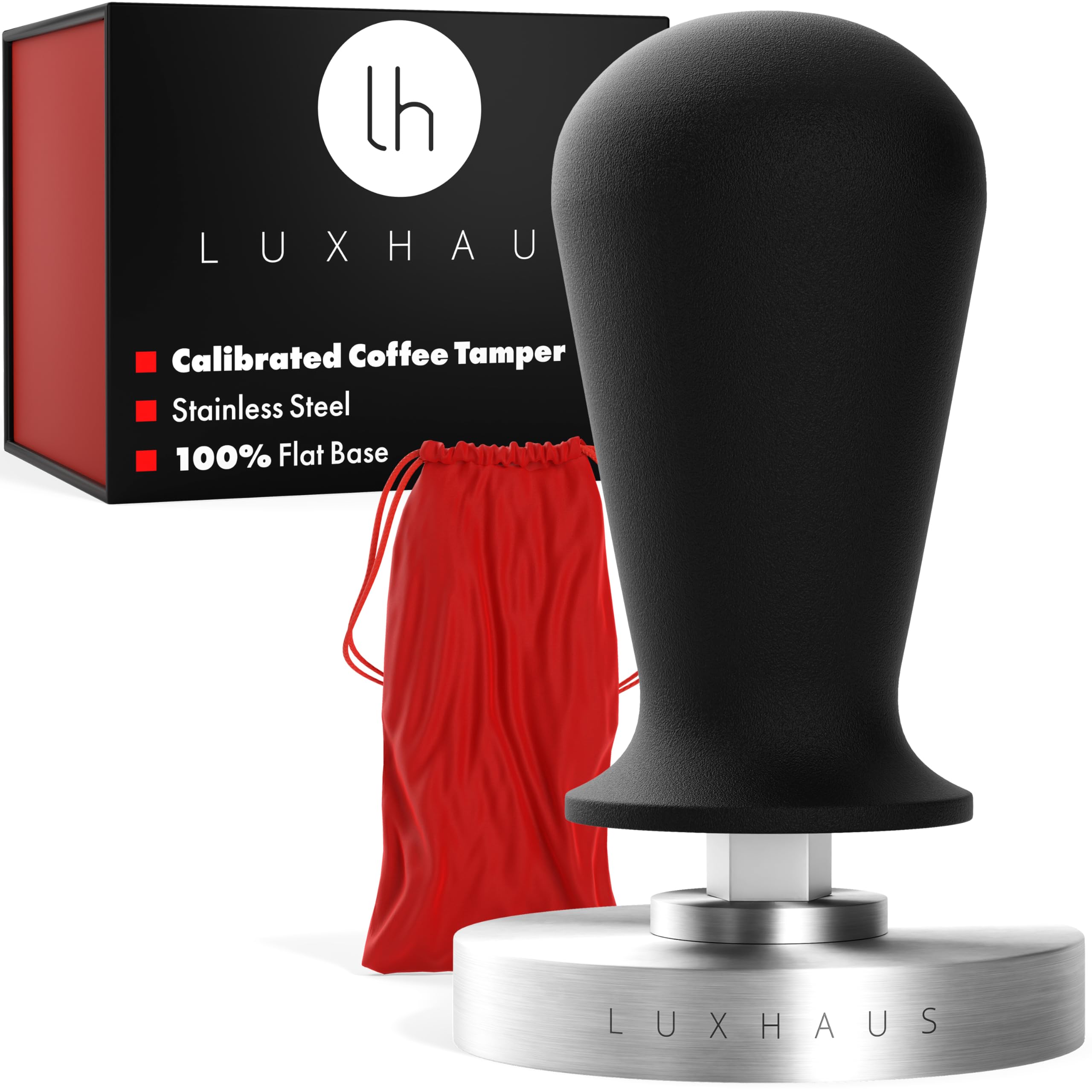 LuxHaus tamper presented in magnetic gift box, offering secure storage and gifting appeal