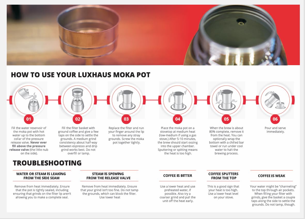 LuxHaus moka pot presented in magnetic gift box for elegant gifting and protection benefit