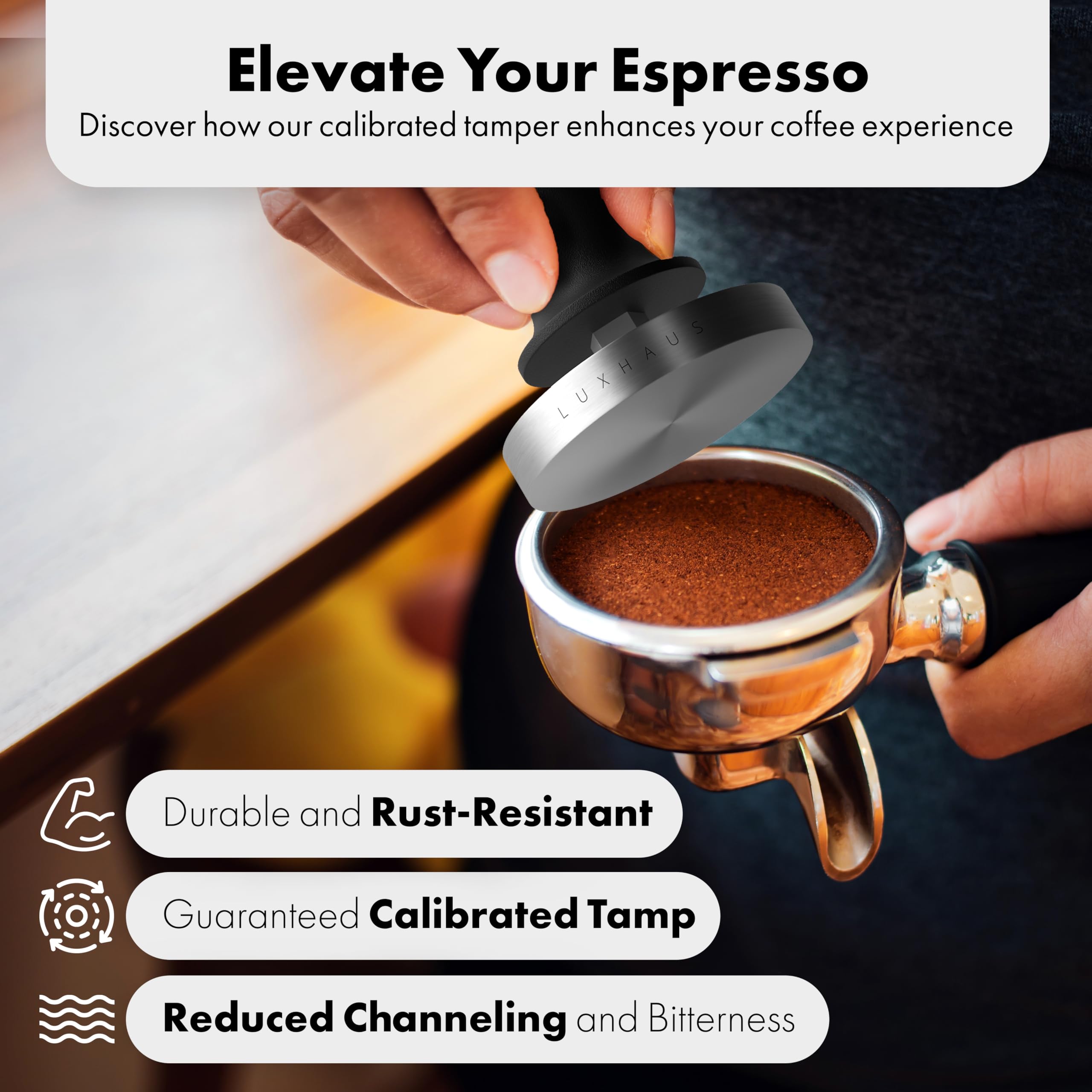 LuxHaus red velvet pouch protecting tamper, convenient storage and travel-ready