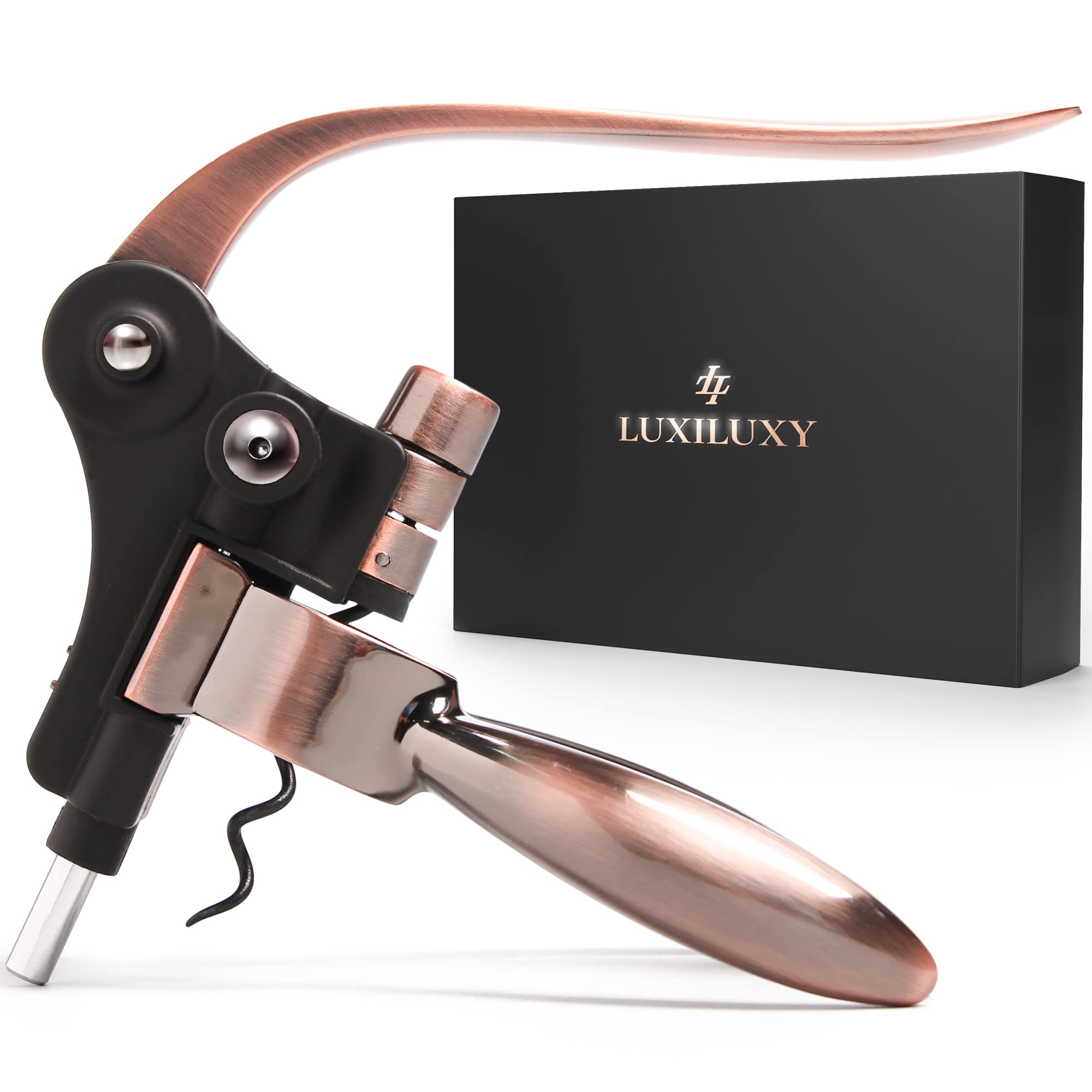 Luxiluxy front packaging showcasing premium matte gift box and logo benefits presentation
