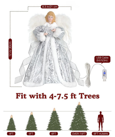 Luxspire angel with remote showing controls and easy adjustment benefit