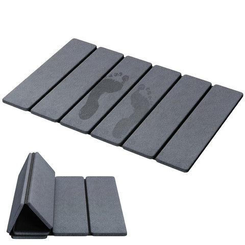 Luxspire front view dark gray mat showing clean finish and quick-dry benefit