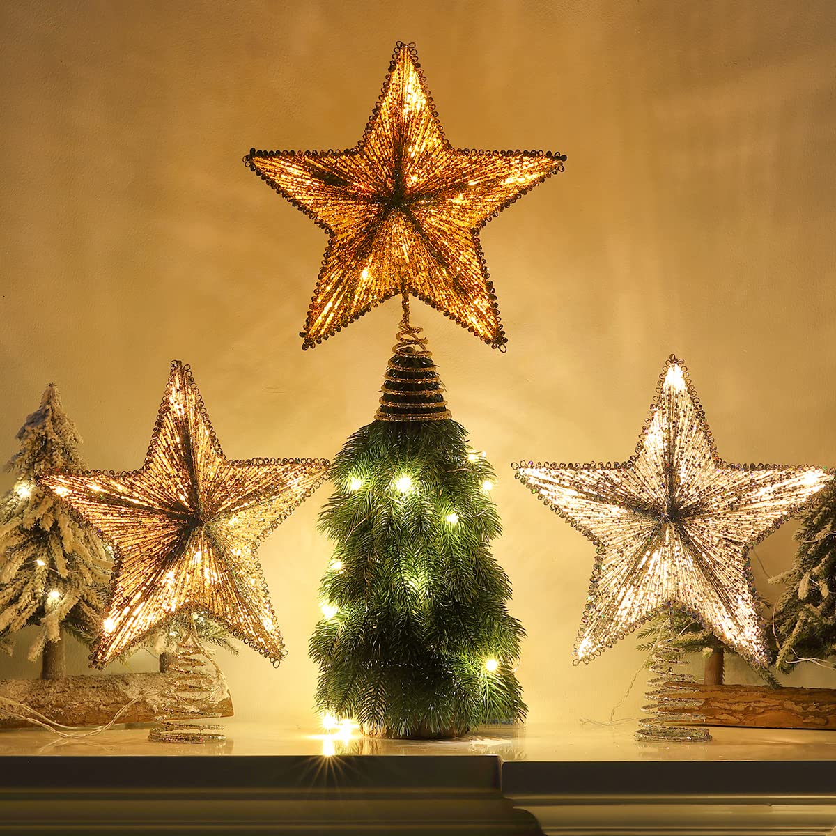 Luxspire lifestyle scene on mantel creating cozy festive atmosphere for gatherings