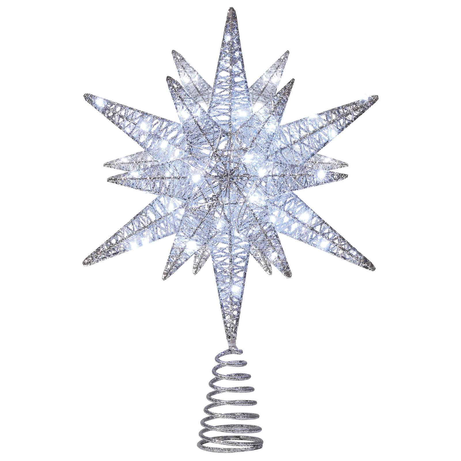 Luxspire star lit at night creating warm ambient light and holiday atmosphere