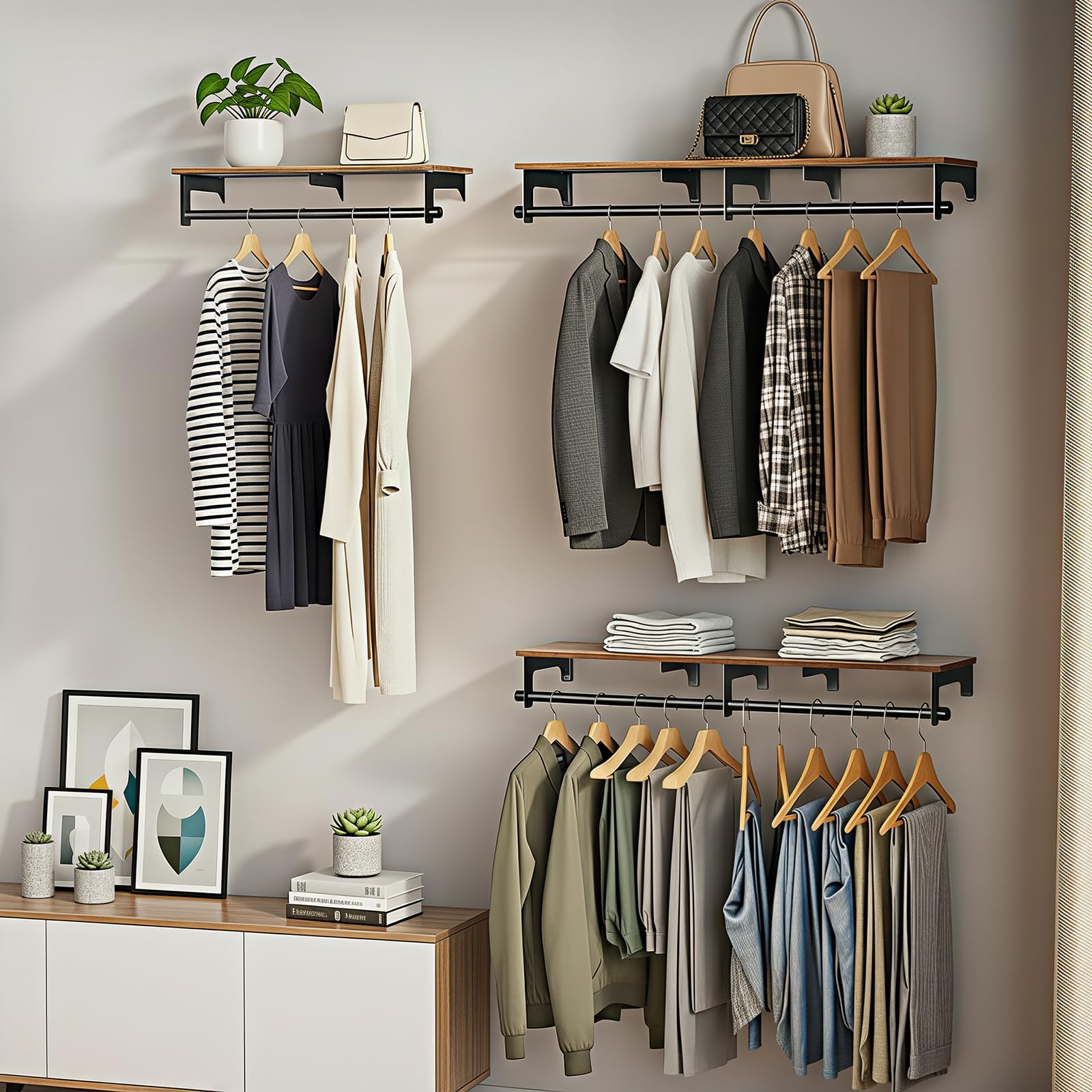 Luxspire boxed packaging and included hardware showing easy-install convenience
