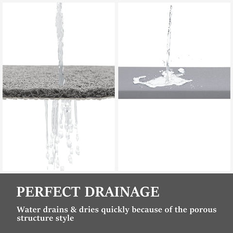 LuxStep detail of drain holes promoting fast drying