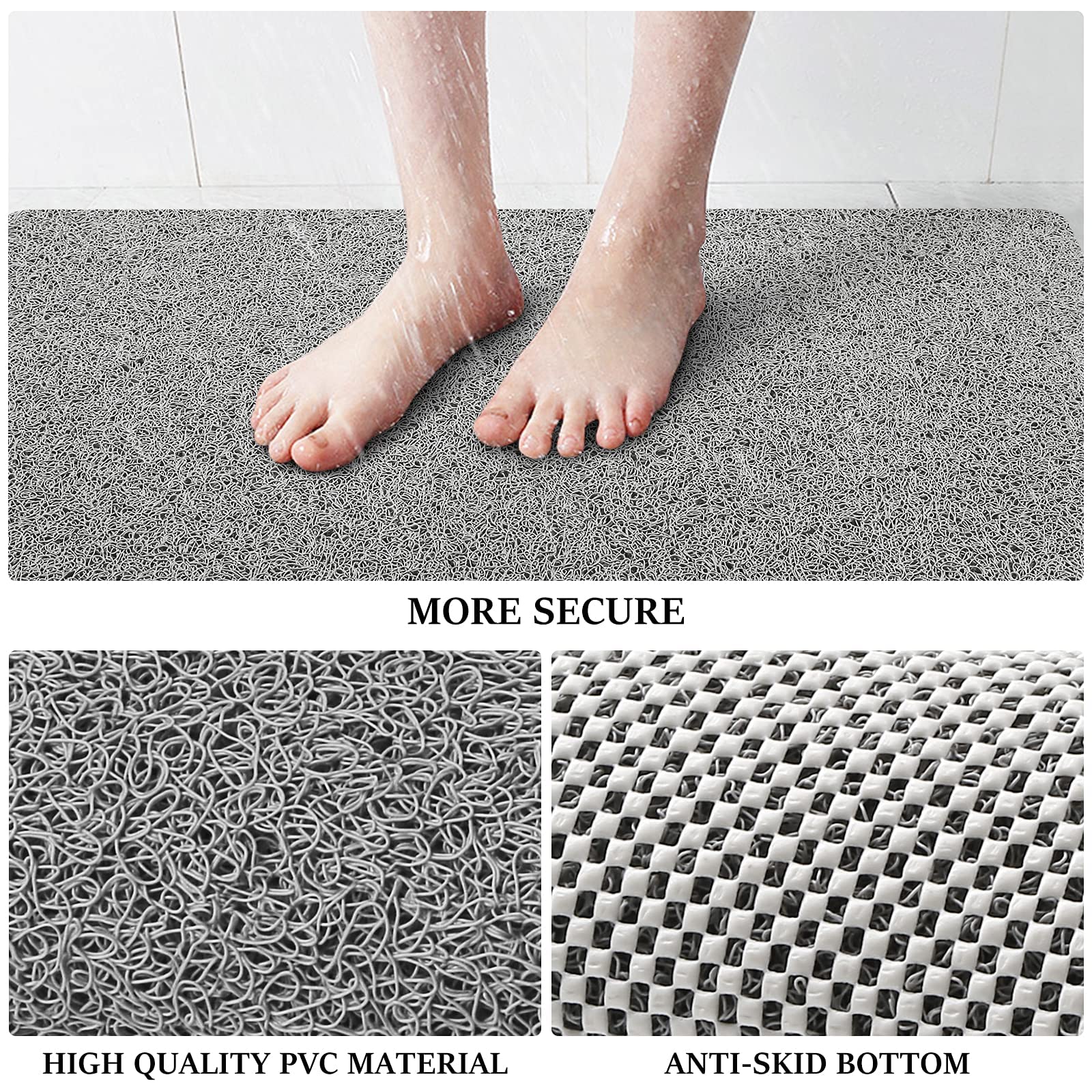 LuxStep in bathtub showing size scale and full coverage