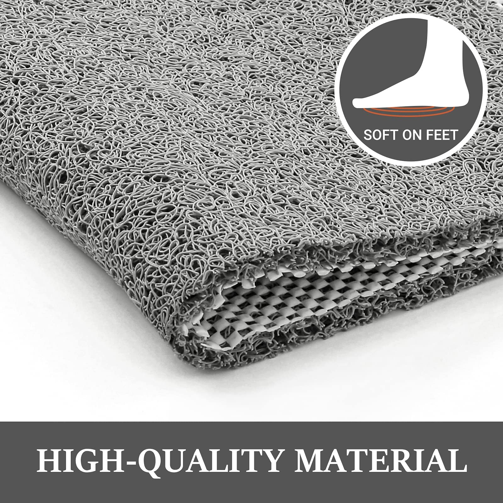 LuxStep underside non-slip base securing the mat in tub