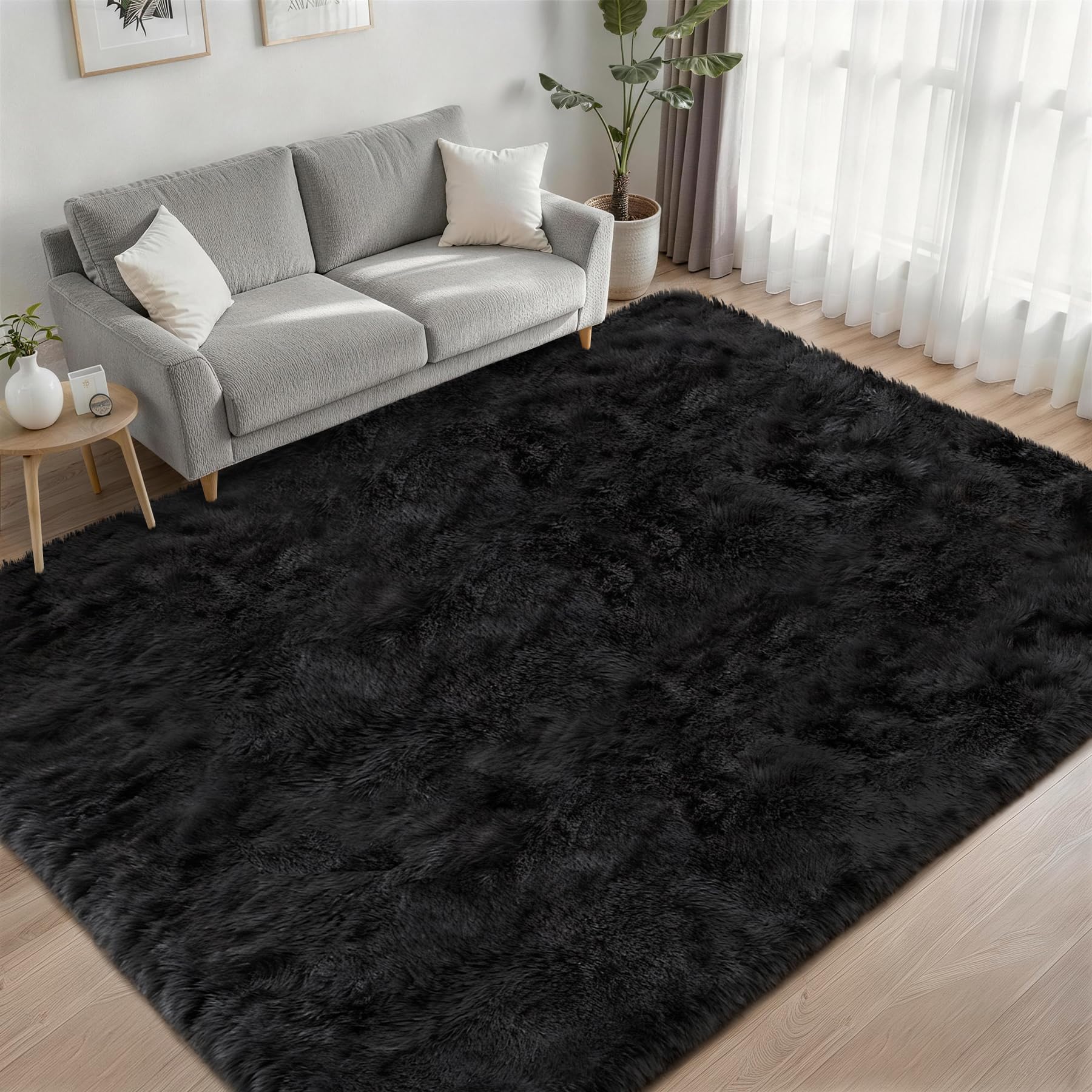 Luxturiy close-up of fluffy microfiber pile highlighting soft texture benefit