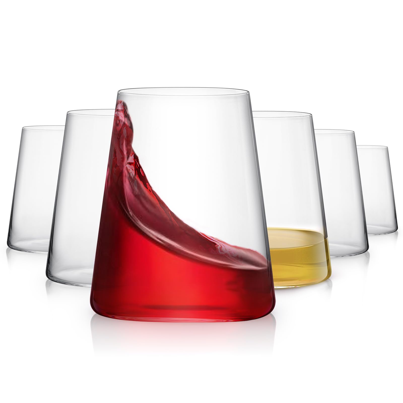 LUXULISH front packaging showing six glasses and brand presentation benefit
